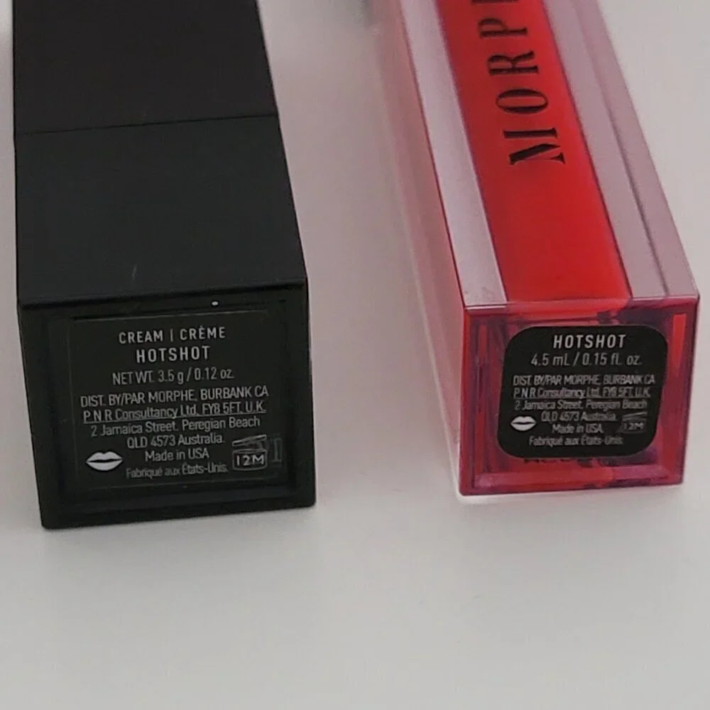 Morphe Creme Lipstick and Lip Gloss Duo Hotshot Red 👄